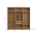 Ver imagem 3 de Guarda Roupa 6 Portas c/Esp ARM013 Can/Off - Kappesberg