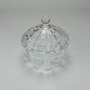 Ver imagem 2 de Potiche Decorativo de Cristal Transparente 17x18x18cm Tampa Enfeite Sala Mesa