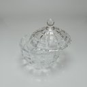 Ver mais imagens de Potiche Decorativo de Cristal Transparente 17x18x18cm Tampa Enfeite Sala Mesa