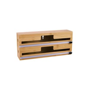 Organizador de Rolos de Bambu Lyor 33 X 15 X 9 Cm:bambu