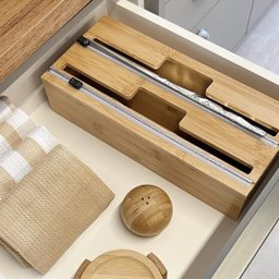 Organizador de Rolos de Bambu Lyor 33 X 15 X 9 Cm:bambu - 2