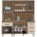 Ver imagem 2 de Kit de Cozinha 9 Portas 4 Gavetas com Nicho Vitorina Savana / Off White