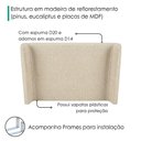 Ver imagem 5 de Cabeceira Casal 140 cm Greta com Frame Linho Sl 71 Peer