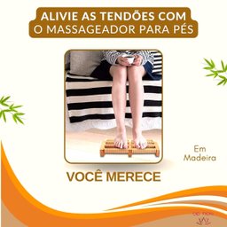 Massageador Pés Massagem Dor Pés Rolo Madeira Cuidado Alivio da Tensao Relaxamento Cuidados Diabetes - 6