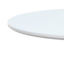 Ver imagem 4 de Mesa de Jantar Tampo com Vidro Madri Madeira Maciça - Amêndoa - Tampo Ø120cm Branco/vidro Off-white