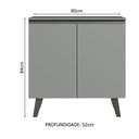 Ver imagem 3 de Balcão de Cozinha 80cm 2 Portas com Pés Nice Madesa