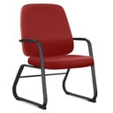 Ver imagem 2 de Kit 02 Cadeiras Executiva Diretor Base Fixa Hub F02 Sintético Vermelho - Lyam Decor