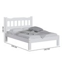 Ver imagem 4 de Cama De Casal De Madeira Maciça Branco Pérola Nemargi Com Colchão Casal Hellen Pro Confort
