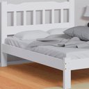 Ver imagem 3 de Cama De Casal De Madeira Maciça Branco Pérola Nemargi Com Colchão Casal Hellen Pro Confort