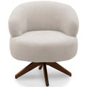 Ver imagem 3 de Poltrona Decorativa Giratória Sala de Estar Living Seven F04 Bouclê Off White - Lyam Decor