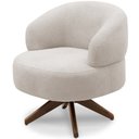 Ver imagem 1 de Poltrona Decorativa Giratória Sala de Estar Living Seven F04 Bouclê Off White - Lyam Decor
