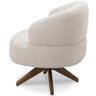 Poltrona Decorativa Giratória Sala de Estar Living Seven F04 Bouclê Cru - Lyam Decor - 6