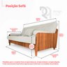 Sofá Cama Paris Ii Ripado Acquablock Madeira Maciça Natural - Chumbo - 5