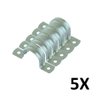 Kit 5 Abraçadeiras de Metal Canos e Tubulações Tipo U 3/4'' - 1