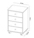 Ver imagem 2 de Mesa de Cabeceira Presence Branco Saimys