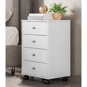 Mesa de Cabeceira Presence Branco Saimys