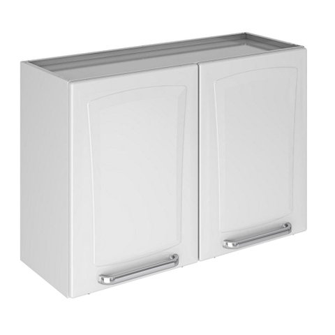 Armário Aéreo Para Lavanderia e Área de Serviço Itatiaia Tarsila 2 Portas Branco IP2-80