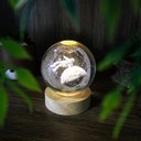 Ver imagem 5 de Mini Luminária de Mesa Astronauta Globo de Vidro 8cm Led 3500k Usb St3214