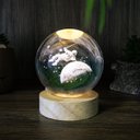 Ver mais imagens de Mini Luminária de Mesa Astronauta Globo de Vidro 8cm Led 3500k Usb St3214