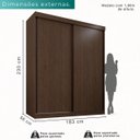 Ver imagem 5 de Guarda Roupa Casal 2 Portas de Correr 3 Gavetas Portugal sem Espelho - Mais Móveis
