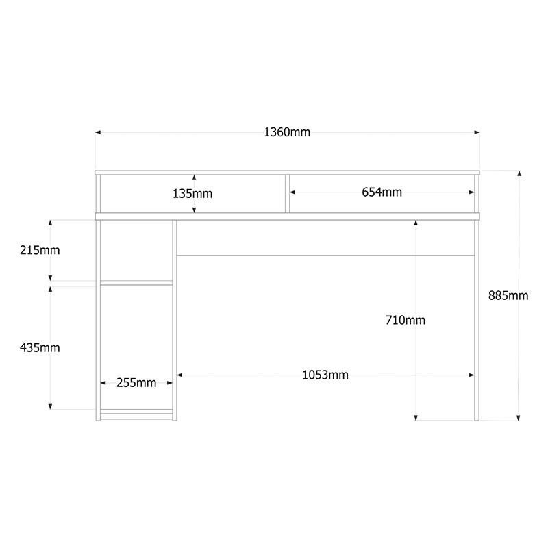 Mesa para Computador Gamer Strike Preto/Vermelho - PR Móveis ...