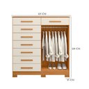 Ver imagem 3 de Guarda Roupa Casal Triton Plus 11 Portas com Espelho e Cômoda Verona Cinamomo Off White - Móveis Alb