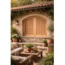 Ver imagem 2 de Janela de Madeira Veneziana Abrir/abrir Arco Eucalipto Grandis Rosa - 1,20 (a) X 1,40 (l)