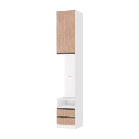 Mesa de Cabeceira Direito Branco 1 Porta 2 Gavetas Prime Plus Luciane Móveis