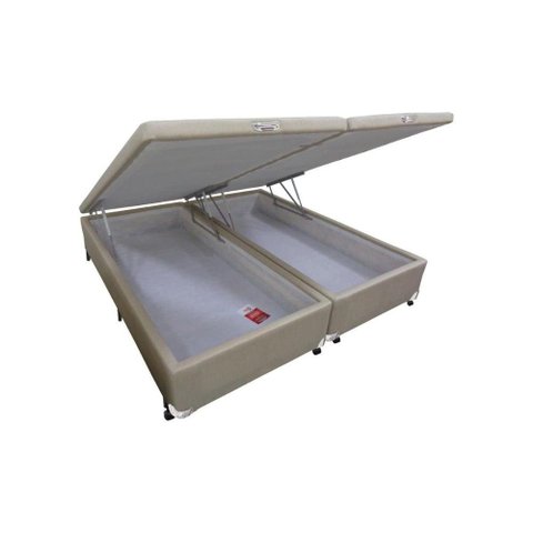 Cama Box Baú Universal Queen Linho Clean (158x198x35) - Castor