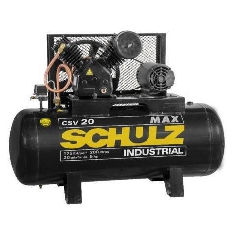 Compressor Schulz Csv 20 Max 200 Litros 175 Libras 5 Cv Mono