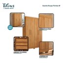 Ver imagem 3 de Guarda Roupa Solteiro Flórida 4 Portas Amadeirado Acetinado - Tigus