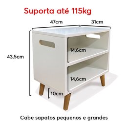 Sapateira Organizadora Premium para Hall De Entrada - Branco - 7