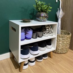 Sapateira Organizadora Premium para Hall De Entrada - Branco - 4