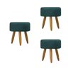 Kit 03 Puff Decorativo Redondo - Petroleo Petroleo - 1