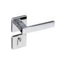 Fechadura Externa Com Roseta Quadrada Concept Cromada - 1