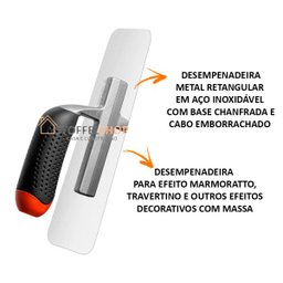 Desempenadeira Efeito Marmorato Retangular Chanfrada Atlas - 2