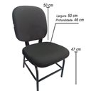 Ver imagem 3 de Cadeira Cadeirão Reforçado para Obeso Po Plus Size 180 Kg Anatômica Courvin Preta