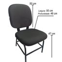 Ver imagem 3 de Cadeira Cadeirão Reforçado Po Plus Size 180 Kg Anatômica Courvin Preta