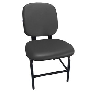 Cadeira Cadeirão Reforçado para Obeso Po Plus Size 180 Kg Anatômica Courvin Preta