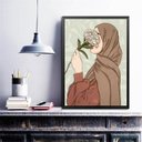Ver imagem 1 de Quadro Decorativo Mulher Árabe 33x24cm:madeira Preta