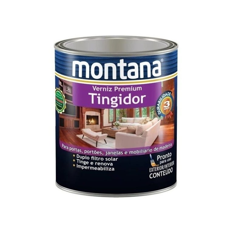 Verniz Premium Tingidor Impermeabiliza 900ml Imbuia Montana