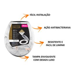 Assento Sanitário Almof Decor Plast Branco - 3