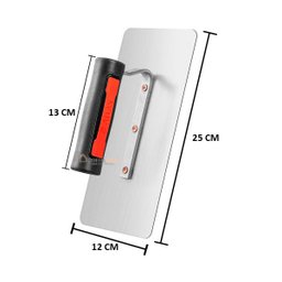 Desempenadeira Aço Temperado Borda Canto Arredondado 25x12cm - 5 Desempenadeira Aço Temperado Borda Canto Arredondado 25x12cm - 5