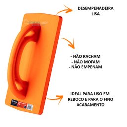 Desempenadeira De Poliuretano Pu Lisa 30 X 18 Cm - Atlas - 4