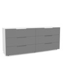 Ver imagem 2 de Cômoda para Quarto 6 Gavetas 150cm Madri Cinza/Branco