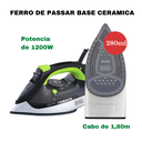 Ver imagem 6 de Ferro Passar Roupa a Vapor BlackDecker Base Cerâmica Eletrico 110/127V 1200w Fx2700 - Voltagem 110/1