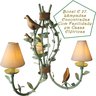 Lustre Decorativo de Teto com Pássaros Porcelana e Cúpulas - 4