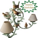 Ver imagem 3 de Lustre Decorativo de Teto com Pássaros Porcelana e Cúpulas