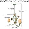 Lustre Decorativo de Teto com Pássaros Porcelana e Cúpulas - 2