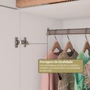 Ver imagem 6 de Cama Infantil Alta com Guarda-Roupa 2 Portas e Escrivaninha Multimóveis Crrui-CAM011 Branco